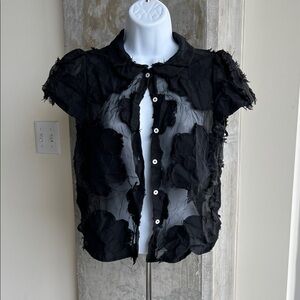 Black Sheer Women's Top